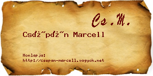 Csépán Marcell névjegykártya